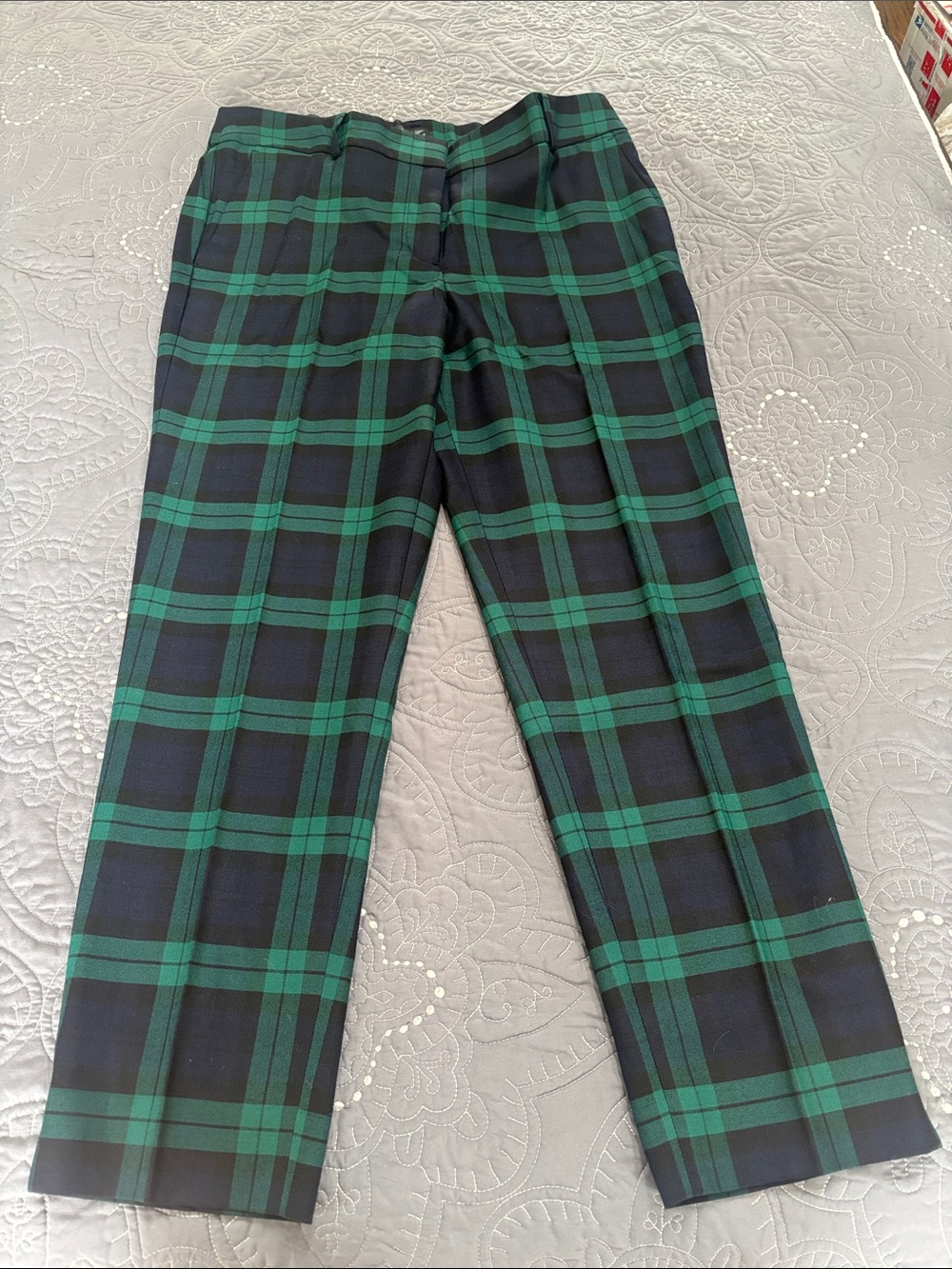 Talbots Green and Navy Plaid Trousers - NWT
